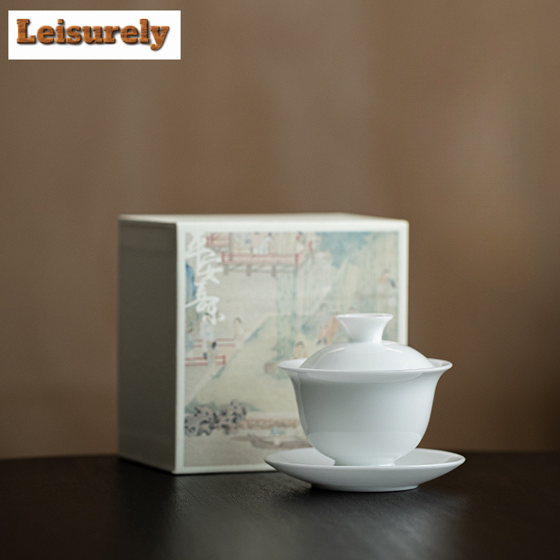 Matcha Bowl Chawan - Gaiwan Linglong-cuenco de porcelana de Jade