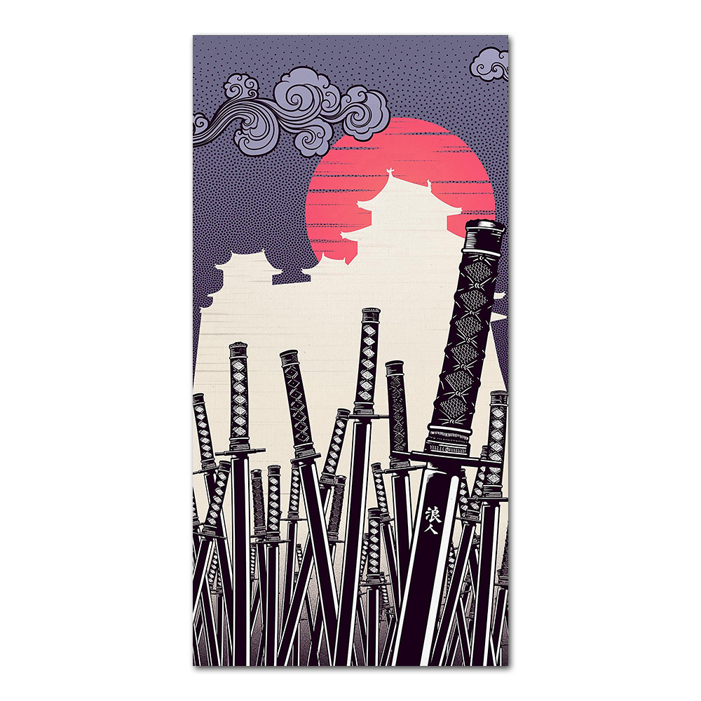 Pintura en lienzo de Katana ja - Japanese Lifestyle Home reseña y precio