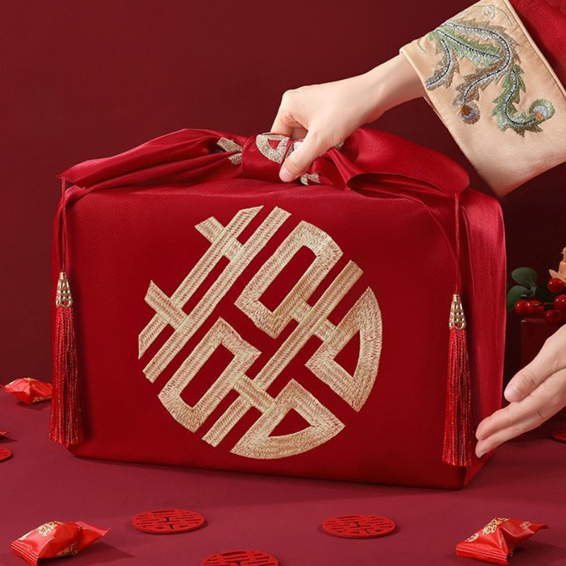 Pañuelo rojo de estilo chino F - Furoshiki Wrap Cloth reseña y precio