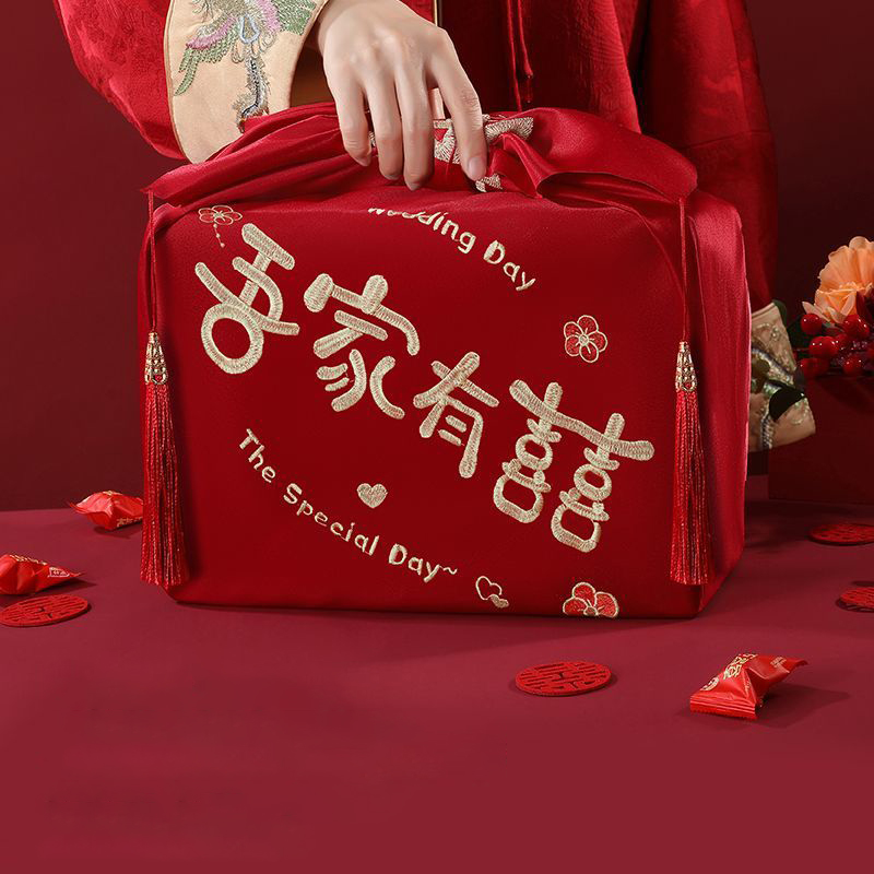 Pañuelo rojo de estilo chino F - Furoshiki Wrap Cloth reseña y precio