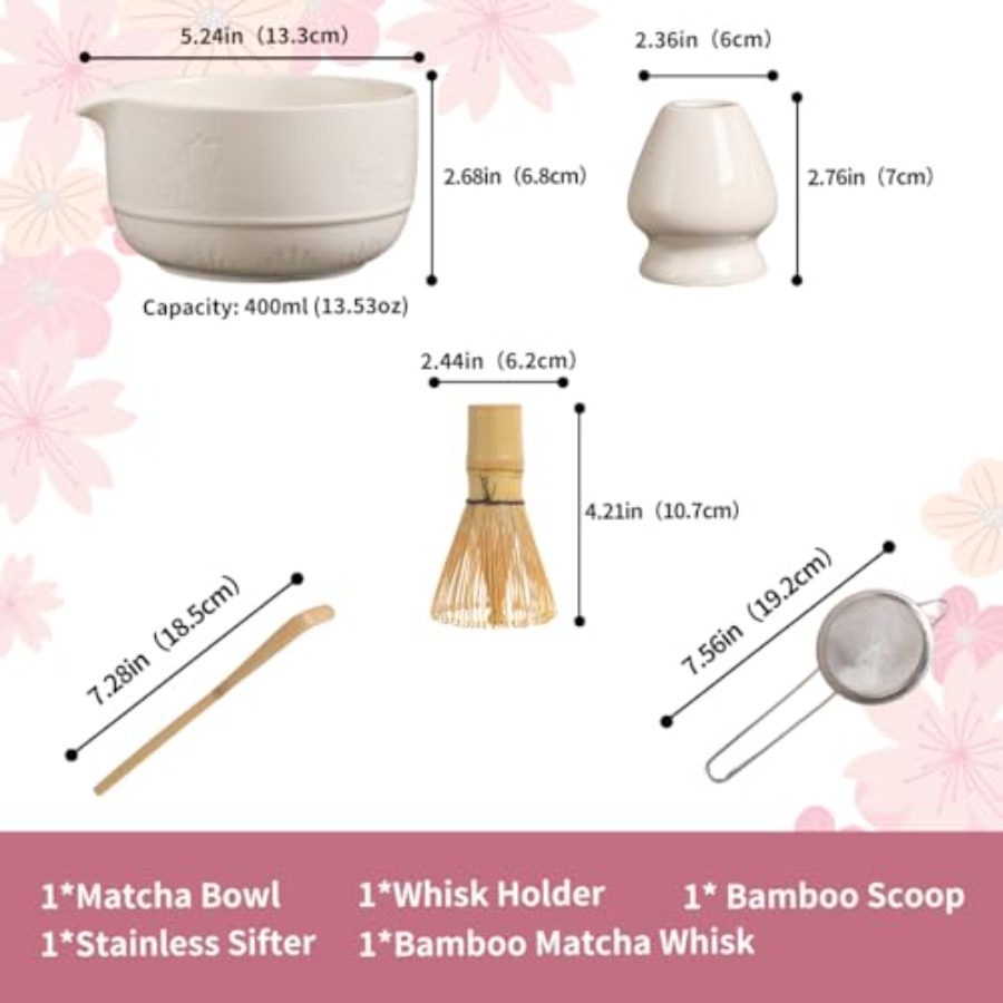 Juego de Té Matcha, Kit de 5 P - Matcha Bowl Chawan reseña y precio