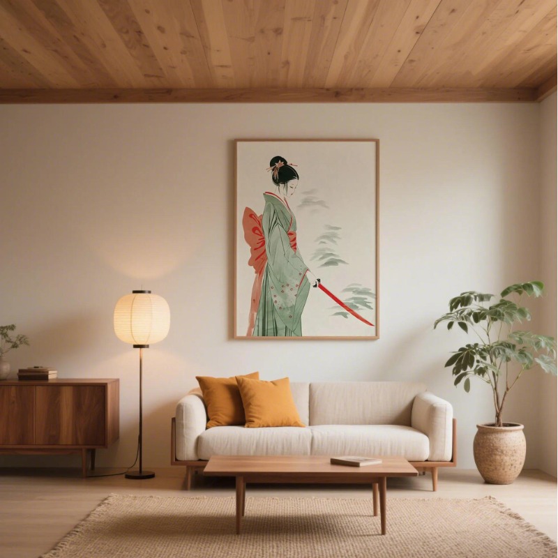 Monte Fuji & Crane Impresión d - Japanese Lifestyle Home reseña y precio